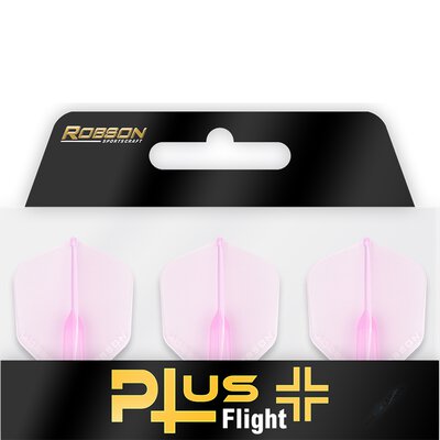 Robson Plus Dart Flight Crystal Clear Std. Dartflight Flight- Form / Shape Pink Std.6 RO-51756