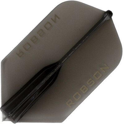 Robson Plus Dart Flight Crystal Clear Std. Dartflight Flight- Form / Shape Black Slim RO-51757