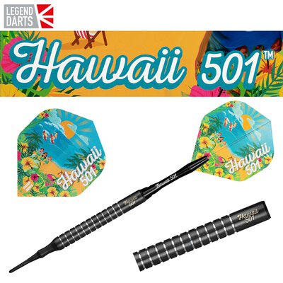 Legend Darts Soft Darts Wayne Mardle Hawaii 501 - Black 90% Tungsten Softtip Darts Softdart 2021