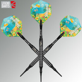 Legend Darts Soft Darts Wayne Mardle Hawaii 501 - Black 90% Tungsten Softtip Darts Softdart 2021