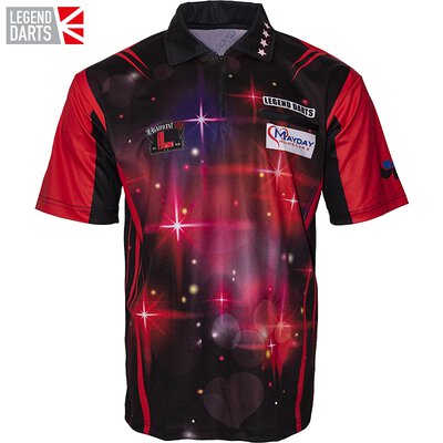 Legend Darts Official Lisa Ashton Red Dartshirt Matchshirt Dart Shirt Trikot Design 2021 Gre S