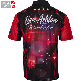 Legend Darts Official Lisa Ashton Red Dartshirt Matchshirt Dart Shirt Trikot Design 2021 Größe XL