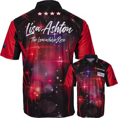 Legend Darts Official Lisa Ashton Red Dartshirt Matchshirt Dart Shirt Trikot Design 2021 Gre 2XL