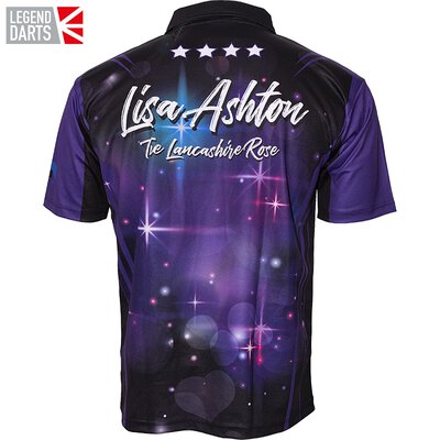 Legend Darts Official Lisa Ashton Purple Dartshirt Matchshirt Dart Shirt Trikot Design 2021