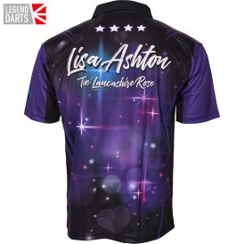 Legend Darts Official Lisa Ashton Purple Dartshirt Matchshirt Dart Shirt Trikot Design 2021 Größe 2XL
