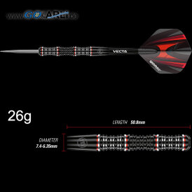 Winmau Steel Darts Mervyn King Special Edition 90% Tungsten Steeltip Dart Steeldart 26 g