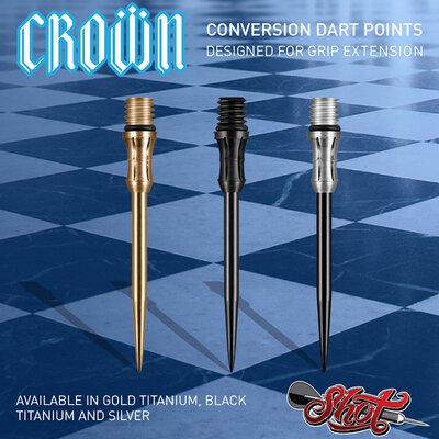 Shot Dart Steel Tip Crown Conversion Points Schraubspitzen Wechselspitze