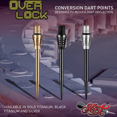 Shot Dart Steel Tip Overlock Conversion Points Schraubspitzen Wechselspitze Silber