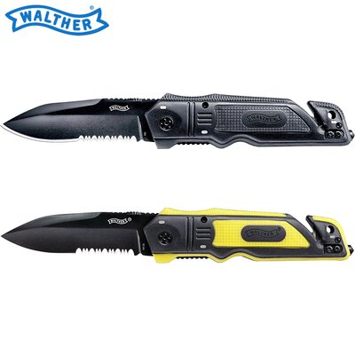 Walther Emergency Rescue Knives, schwarz oder schwaz-gelb Klappmesser Messer Walther ERK
