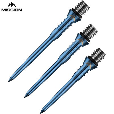 Mission Dart Steel Tip Titan Pro Titanium Conversion Dart Points Dart Wechsel- Spitzen Schraubspitzen Blau Groved Point 26 mm