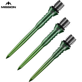 Mission Dart Steel Tip Titan Pro Titanium Conversion Dart Points Dart Wechsel- Spitzen Schraubspitzen Grün Groved Point 30 mm