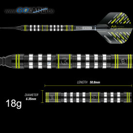 Winmau Soft Darts MvG Michael van Gerwen Assault 90% Tungsten Softtip Dart Softdart