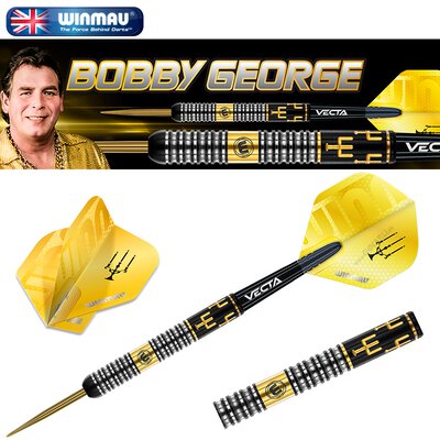 Winmau Steel Darts Bobby George Gold 90% Tungsten Steeltip Dart Steeldart 24 g