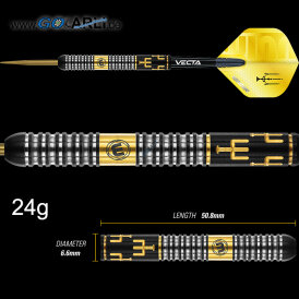 Winmau Steel Darts Bobby George Gold 90% Tungsten Steeltip Dart Steeldart 24 g