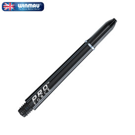 Winmau Pro-Force Dart Shaft Dartshaft mit Edelstahl Ring 2021 M Mittel Schwarz