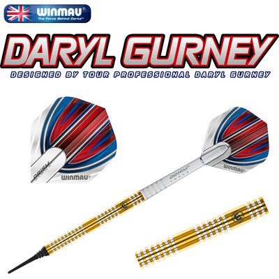 Winmau Soft Darts Daryl Gurney Gold 90% Tungsten Softtip Dart Softdart 2021 22 g