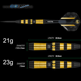 Winmau Steel Darts Simon Whitlock Spezial Special Edition Gold Steeltip Dart Steeldart 90% Tungsten 21 g