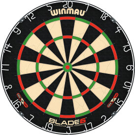 Winmau Blade 6 Bristle Dartboard Turnierboard Dartscheibe und Surround Blau