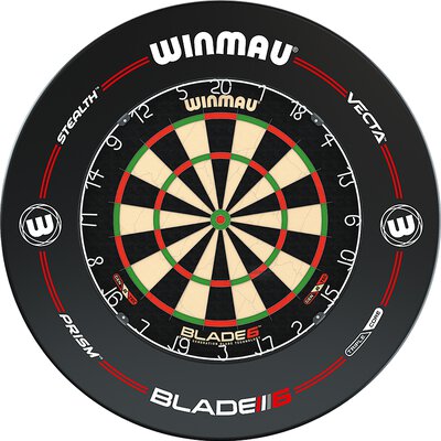 Winmau Blade 6 Bristle Dartboard Turnierboard Dartscheibe und Surround Pro-Line Blade 6
