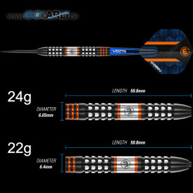 Winmau Steel Darts Scott Waites 90% Tungsten Steeltip Dart Steeldart 22 g