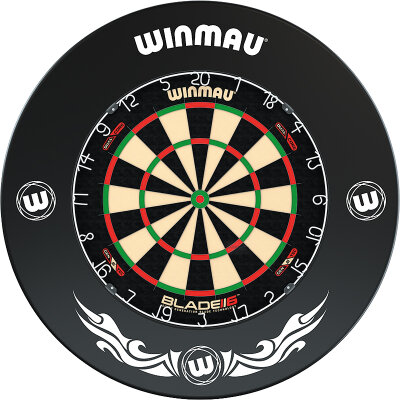 Winmau Blade 6 Dual Core Bristle Dartboard Turnierboard Dartscheibe und Surround Xtreme 1