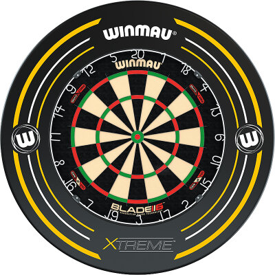 Winmau Blade 6 Dual Core Bristle Dartboard Turnierboard Dartscheibe und Surround Xtreme 2
