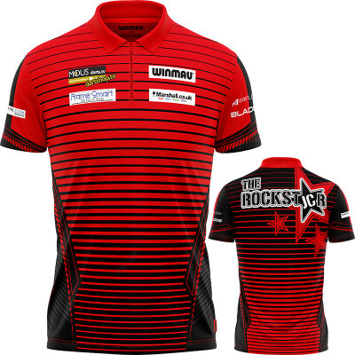 Winmau Darts Joe Cullen Pro-Line Player Shirt Matchshirt Dart Shirt Trikot Design 2024 Größe L