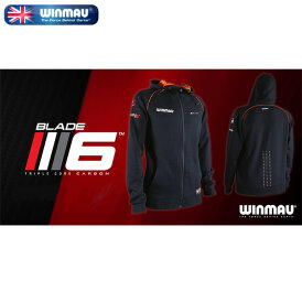 Winmau Darts Pro-Line Hoodie Blade 6 Langarm Kapuzen Pullover Dart Shirt Trikot Größe XL