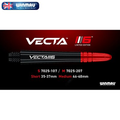 Winmau Vecta Blade 6 Shaft Composite mit leichtem aluminiumlegierten Top Limited Edition