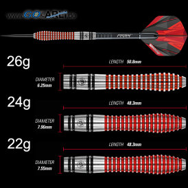 Winmau Steel Darts Dennis Priestley S.E. 90% Tungsten Steeltip Dart Steeldart 26 g