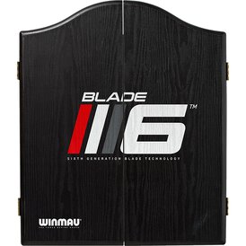 Winmau Blade 6 Design Dartboard Cabinet Dartschrank Holz...