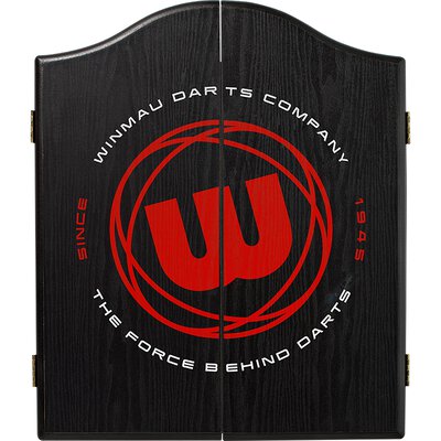 Winmau Roundel Design Dartboard Cabinet Dartschrank Holz