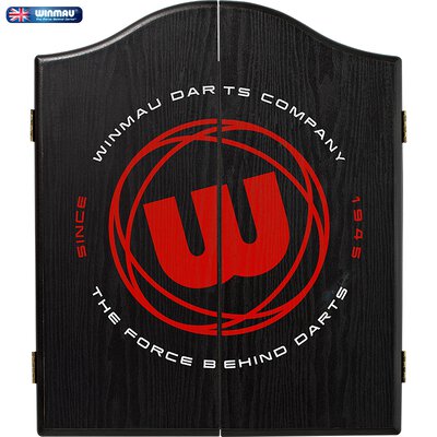 Winmau Roundel Design Dartboard Cabinet Dartschrank Holz