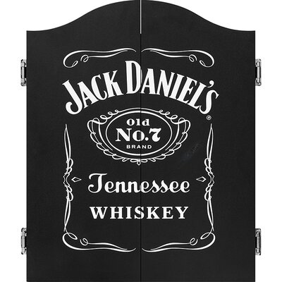 Mission Dart JACK DANIELS Dartboard Cabinet Deluxe Quality JD Logo