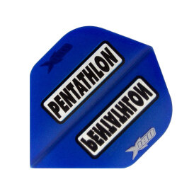 Pentathlon Dart Flight HD180 Standard Transparent Window 10 Stück 3er Sätze Blau transparent