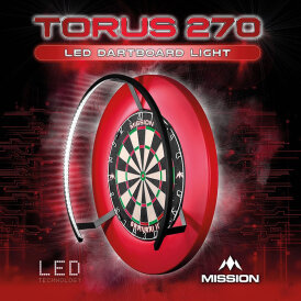 Mission Dart Torus 270 Light Sandgestrahlt Schwarz Dartboard Light Dartboardbeleuchtung Dartscheiben Licht