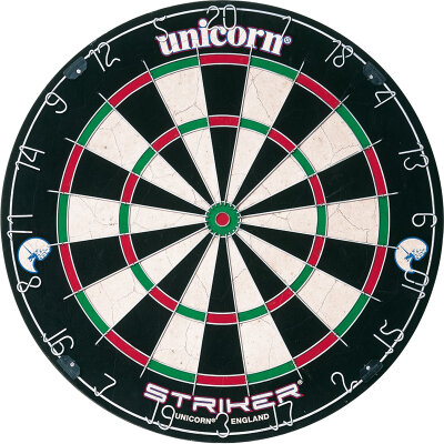 Unicorn Bristle Board Striker Dartboard Dartscheibe Steeldart Verpackung beschädigt!