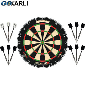Winmau Blade 6 Standard, Dual Core, Triple Core Dartboard Turnierboard Dartscheiben Set mit 12 Darts Spielfertig