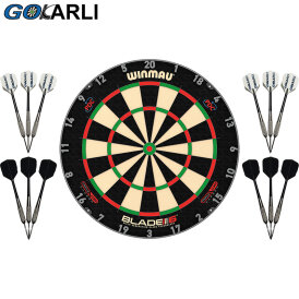 Winmau Blade 6 Standard, Dual Core, Triple Core Dartboard Turnierboard Dartscheiben Set mit 12 Darts Spielfertig