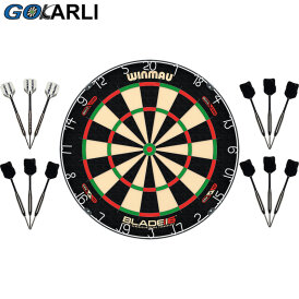 Winmau Blade 6 Dual Core Dartboard Turnierboard Dartscheiben Set mit 4 Dart Sets Spielfertig