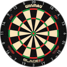 Winmau Blade 6 Triple Core Dartboard Turnierboard Dartscheiben Set mit 4 Dart Sets Spielfertig