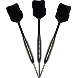 GOKarli Steel Darts Eco Line Brass Silber Shark & Ringed & Knurled Grip Steeltip Darts Steeldart