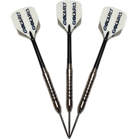 GOKarli Steel Darts Eco Line Brass Silber Shark & Ringed & Knurled Grip Steeltip Darts Steeldart