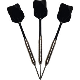 GOKarli Steel Darts Eco Line Brass Silber Shark & Ringed & Knurled Grip Steeltip Darts Steeldart