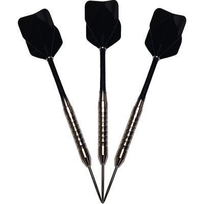 GOKarli Steel Darts Eco Line Brass Silber Steeltip Darts Steeldart Shark Grip Flight Schwarz