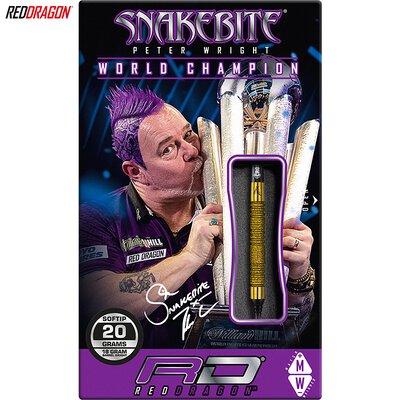 Red Dragon Soft Darts Peter Wright Snakebite Euro 11 Element Gold PC20 Softtip Dart Softdart 20 g