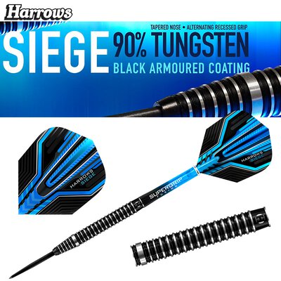 Harrows Steel Darts Siege 90% Tungsten Steeltip Dart Steeldart 23 g