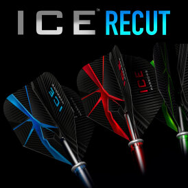 Harrows Dart ICE Recut Dart Flight speziell laminiert Design 2021 Rot