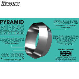 Harrows Pyramid Rings Shaft Ringe Spare Rings Schwarz