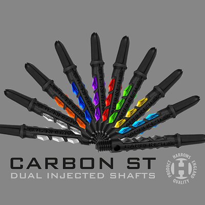 Harrows Dart Carbon ST Shaft Dartshaft mit Pyramid Ring in 10 Farben